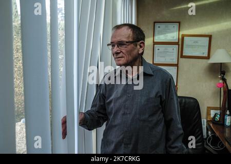 ©Sadak Souici / Le Pictorium/MAXPPP - Sadak Souici / Le Pictorium - 17/02/2021 - Frankreich / Yvelines / Trappes - Jacques Michelet, President du Club de basket de la ville de Trappes. / 17/02/2021 - Frankreich / Yvelines (französisches Departement) / Trappes - Jacques Michelet, Präsident des Basketballclubs der Stadt Trappes. Stockfoto