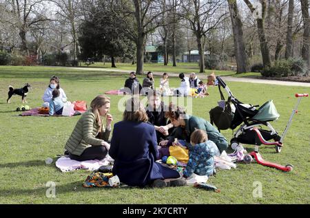 ©PHOTOPQR/LE PARISIEN/Delphine Goldsztejn ; PARIS ; 20/02/2021 ; Beau temps Bois de Vincennes Le 20/02/2021 Foto : Delphine Goldsztejn - feb 20. 2021 schönes Winterwetter in Paris, Frankreich Stockfoto