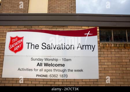 Das Heilsarmee-Wohltätigkeitsgeschäft und -Gottesdienstzentrum in Orange, NSW, Australien Stockfoto