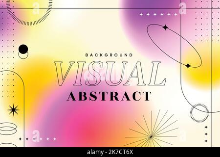 Modernes Design Poster Set mit abstrakten Elementen in verschiedenen Formen und Farben isoliert flache Vektor-Illustration Stock Vektor