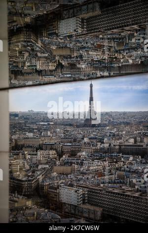 ©Thomas Padilla/MAXPPP - 26/02/2021 ; Paris , FRANKREICH; ILLUSTRATION DE PARIS. TOUR EIFFEL. - Paris, Frankreich, februar 26. 2021 Stockfoto