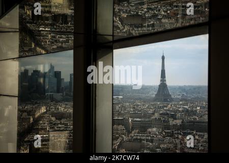 ©Thomas Padilla/MAXPPP - 26/02/2021 ; Paris , FRANKREICH; ILLUSTRATION DE PARIS. TOUR EIFFEL. - Paris, Frankreich, februar 26. 2021 Stockfoto