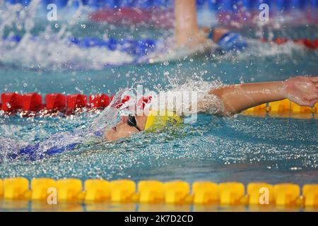 ©Laurent Lairys/MAXPPP - MAHIEU Pauline of CANET 66 NATATION Series 200 m Dos Frauen während der FFN Golden Tour Camille Muffat 2021, Schwimmen olympischen und europäischen Auswahlen am 21. März 2021 im Cercle des Nageurs de Marseille in Marseille, Frankreich - Foto Laurent Lairys / MAXPPP Stockfoto