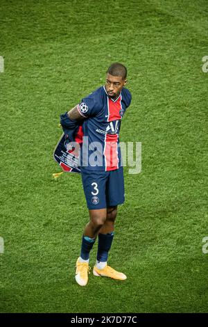 Aurelien Morissard / IP3; Fußball - Champions League - Viertelfinale zweite Etappe - Paris Saint Germain gegen Bayern München - Parc des Princes, Paris, Frankreich - 13. April 2021. Paris Saint Germain's Presnel KIMPEMBE. Stockfoto