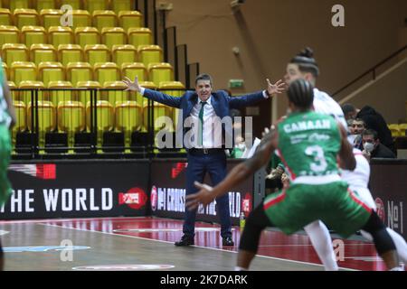 ©PHOTOPQR/NICE MATIN/ SEBASTIEN BOTELLA Finale aller de l'Eurocoupé de basket-Ball, la Roca Team de Monaco bat le Unics Kazan à la salle Gaston Médecin de Monaco (89-87) le mardi 27 avril 2021. FRANKREICH MONACO EUROCUP BASKETBALL MONACO GEGEN UNICS Stockfoto