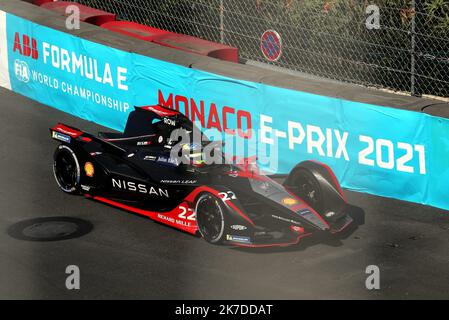 ©PHOTOPQR/NICE MATIN/Jean François Ottonello ; Monaco ; 07/05/2021 ; OTTONELLO JEAN-FRANCOIS - samedi 8 Mai 2021 à Monaco - 4ème Grand Prix de Formule E de Monaco 2021 - 22 – Oliver Rowland (GBR)Nissan e.Dams Samstag, 8. Mai 2021 in Monaco - 4. Formel E Monaco Grand Prix 2021 Stockfoto