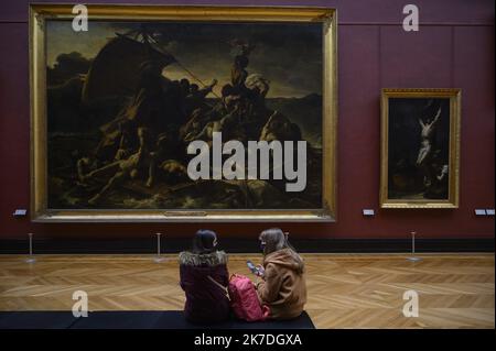 ©Julien Mattia / Le Pictorium/MAXPPP - Julien Mattia / Le Pictorium - 19/5/2021 - Frankreich / Ile-de-France / Paris - 1er jour de reouverture du musee du Louvre aux visiteurs, Suite aux annonces du Gouvernement concernant le definement progressif, a Paris le 19 Mai 2021. / 19/5/2021 - Frankreich / Ile-de-France (Region) / Paris - 1. Tage Wiedereröffnung des Louvre-Museums für Besucher, nachdem die Regierung am 19. 2021. Mai die fortschreitende Entfeindung angekündigt hatte. Stockfoto