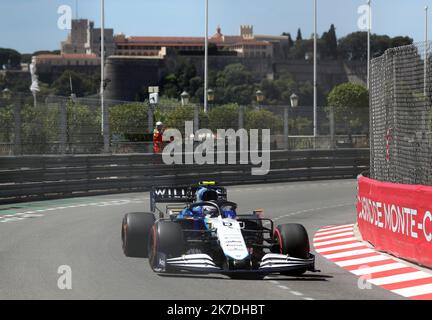 ©PHOTOPQR/NICE MATIN/Jean François Ottonello ; Monaco ; 20/05/2021 ; OTTONELLO JEAN-FRANCOIS - jeudi 20 Mai 2021 à Monaco - 78ème Grand Prix de Monaco 2021 - Essais libres - Formule 1 - 6 Nichola Latifi (CAN) / Williams Racing Mai 20. 2021 Tests - Monaco F1 GP Stockfoto