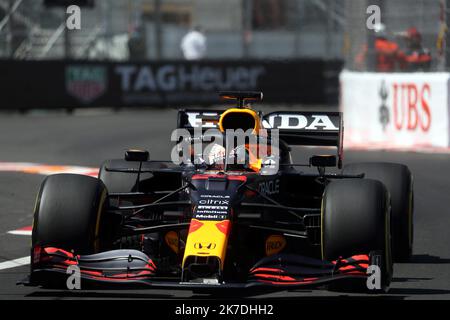 ©PHOTOPQR/NICE MATIN/Jean François Ottonello ; Monaco ; 20/05/2021 ; OTTONELLO JEAN-FRANCOIS - jeudi 20 Mai 2021 à Monaco - 78ème Grand Prix de Monaco 2021 - Essais libres - Formule 1 - 33 Max Verstappen (Ned) / Red Bulle Racing Honda Mai 20. 2021 Tests - Monaco F1 GP Stockfoto