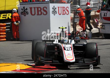 ©PHOTOPQR/NICE MATIN/Dylan Meiffret ; Monaco ; 21/05/2021 ; MEIFFRET DYLAN, Vendredi 21 Mai 2021 à Monaco - 78ème Grand Prix de Monaco 2021 - Formule 2 Course 1. 10 - THÉO POURCHAIRE - FRA - ART GRAND PRIX Stockfoto