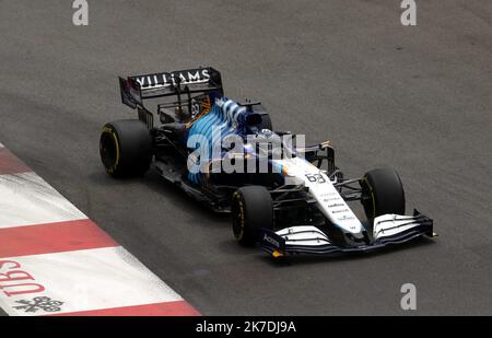 ©PHOTOPQR/NICE MATIN/Jean François Ottonello ; Monaco ; 22/05/2021 ; OTTONELLO JEAN-FRANCOIS - samedi 22 Mai à Monaco - 78ème Grand Prix de Monaco - Formule 1 - 63 George Russell / Williams Racing Stockfoto