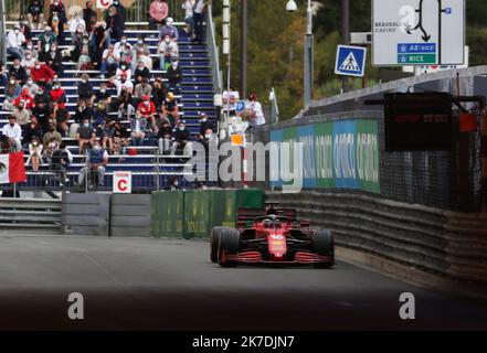 ©PHOTOPQR/NICE MATIN/Dylan Meiffret ; Monaco ; 22/05/2021 ; MEIFFRET DYLAN, Samedi 22 Mai 2021 à Monaco - 78ème Grand Prix de Monaco 2021 - Formule 1 - Qualifikationen 16 - Charles LECLERC - MON - Scuderia Ferrari Stockfoto