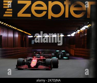 ©PHOTOPQR/NICE MATIN/Dylan Meiffret ; Monaco ; 22/05/2021 ; MEIFFRET DYLAN, Samedi 22 Mai 2021 à Monaco - 78ème Grand Prix de Monaco 2021 - Formule 1 - Qualifikationen 16 - Charles LECLERC - MON - Scuderia Ferrari Stockfoto