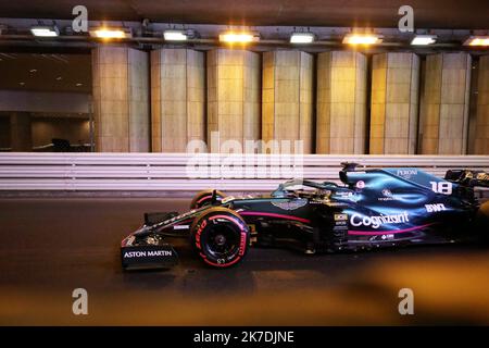 ©PHOTOPQR/NICE MATIN/Dylan Meiffret ; Monaco ; 22/05/2021 ; MEIFFRET DYLAN, Samedi 22 Mai 2021 à Monaco - 78ème Grand Prix de Monaco 2021 - Formule 1 - Qualifikationen 18 - Lanze SPAZIERGANG - CAN - Aston Martin Stockfoto