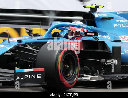 ©PHOTOPQR/NICE MATIN/Dylan Meiffret ; Monaco ; 22/05/2021 ; MEIFFRET DYLAN, Samedi 22 Mai 2021 à Monaco - 78ème Grand Prix de Monaco 2021 - Formule 1 - 31 - Esteban OCON - FRA - Alpine Stockfoto