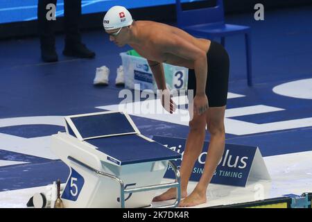©Laurent Lairys/MAXPPP - Noe Ponti von Suisse Halbfinale 200 m Schmetterling während der len Europameisterschaft 2021, Schwimmveranstaltung am 22. Mai 2021 in der Duna Arena in Budapest, Ungarn - Foto Laurent Lairys / MAXPPP Stockfoto