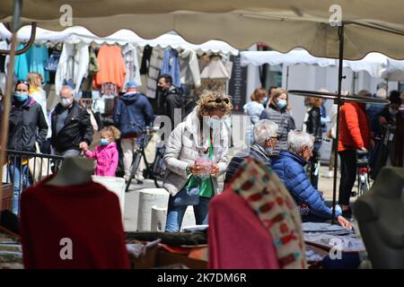 ©PHOTOPQR/PRESSE OCEAN/ROMAIN BOULANGER ; ; ; LA BAULE LE DIMANCHE 23 MAI 2021, MARCHÉ DE LA BAULE - 2021/05/24. Allgemeiner Blick auf den Strand, nördlich von Frankreich Stockfoto