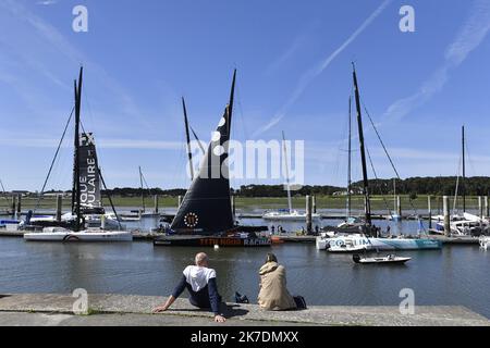 ©PHOTOPQR/OUEST FRANCE/Thomas Byregardis / Ouest-France ; Lorient ; 27/05/2021 ; Lorient, la base. Das Ocean Race Europe. Ambiance Ponton Thomas Byregardis / Ouest-France Stockfoto