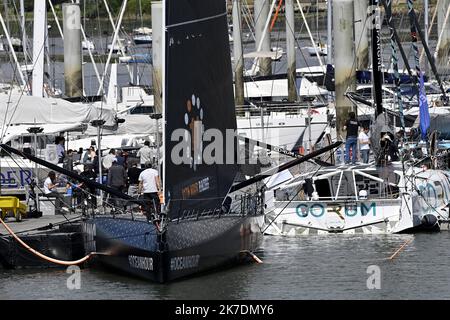 ©PHOTOPQR/OUEST FRANCE/Thomas Byregardis / Ouest-France ; Lorient ; 27/05/2021 ; Lorient, la base. Das Ocean Race Europe. Ambiance pontons Thomas Byregis / Ouest-France Stockfoto