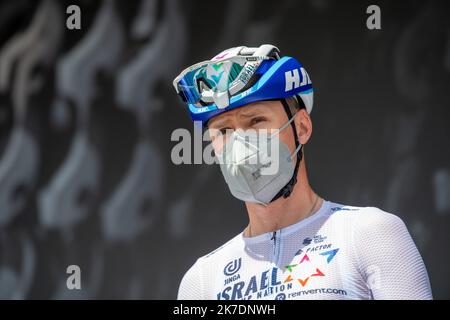 ©PHOTOPQR/LA MONTAGNE/Thierry LINDAUER ; ; 30/05/2021 ; cyclisme criterium du dauphine, FROOME Chris, issoire du 30 Mai 2021, Foto thierry Lindauer der erste Schritt der 73. Ausgabe des Criterium du Dauphine Radrennen , 182km zwischen Issoire und Issoire am Mai 30 , 2021 . Stockfoto