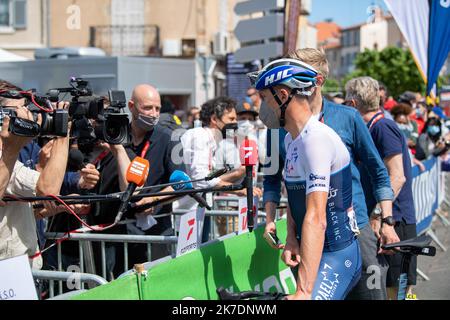 ©PHOTOPQR/LA MONTAGNE/Thierry LINDAUER ; ; 30/05/2021 ; cyclisme criterium du dauphine, FROOME Chris, issoire du 30 Mai 2021, Foto thierry Lindauer der erste Schritt der 73. Ausgabe des Criterium du Dauphine Radrennen , 182km zwischen Issoire und Issoire am Mai 30 , 2021 . Stockfoto