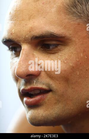 ©PHOTOPQR/LE COURRIER PICARD/HASLIN ; Chartres ; 18/06/2021 ; 18/06/21 Championnats de France de natation Grand Bassin à Chartres Florent Manaudou (Marseille) Foto Fred HASLIN - 2021/06/18. Französische Schwimmmeisterschaften Stockfoto