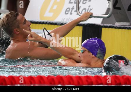 ©PHOTOPQR/LE COURRIER PICARD/HASLIN ; Chartres ; 16/06/2021 ; 16/06/21 Championnat de France de natation Grand Bassin à Chartres Antoine Viquerat (Toulouse) Champion de France du 50m brasse Foto Fred HASLIN - Französisch Schwimmen Meisterschaft Stockfoto