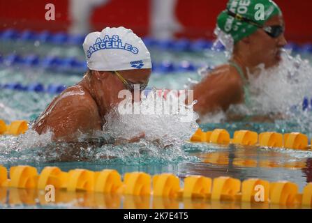 ©PHOTOPQR/LE COURRIER PICARD/HASLIN ; Chartres ; 16/06/2021 ; 16/06/21 Championnat de France de natation Grand Bassin à Chartres Fanny Deberghes (Sarcelles) championne de France du 100m brasse Foto Fred HASLIN - Französisch Schwimmen Meisterschaft Stockfoto