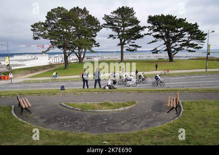 ©PHOTOPQR/OUEST FRANCE/Eddy LEMAISTRE ; BREST ; 24/06/2021 ; Tour de France 2021 - Grand départ Bretagne - Présentation des équipes au Parc de la Chaîne - - Tour de France 2021 - toller Start in der Bretagne - Teampräsentation im Parc de la Chaîne - Stockfoto