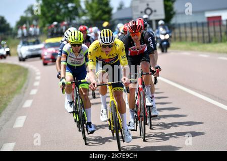 ©PHOTOPQR/JOURNAL SAONE et LOIRE/Ketty BEYONDAS ; ; 02/07/2021 ; Tour de France 2021, étape Vierzon - Le Creusot. 7E étape. Mathieu Van der Poel - Radrennen der Tour de France 2021 am 2. 2021. juli Stockfoto