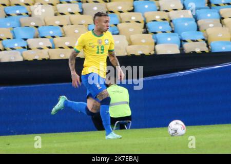 ©Laurent Lairys/MAXPPP - Everton of brazil während des Copa America 2021, dem Finale des Fußballspiels zwischen Argentinien und Brasilien am 11. Juli 2021 im Maracana-Stadion in Rio de Janeiro, Brasilien - Foto Laurent Lairys / MAXPPP Stockfoto