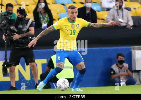 ©Laurent Lairys/MAXPPP - Everton of brazil während des Copa America 2021, dem Finale des Fußballspiels zwischen Argentinien und Brasilien am 11. Juli 2021 im Maracana-Stadion in Rio de Janeiro, Brasilien - Foto Laurent Lairys / MAXPPP Stockfoto