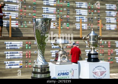 ©PHOTOPQR/LE DAUPHINE/Grégory YETCHMENIZA ; Évian-les-Bains ; 23/07/2021 ; Grégory YETCHMENIZA / LE DAUPHINE LIBERE / Photopqr EVIAN-LES-BAINS (HAUTE-SAVOIE) le 24 juillet 2021 die Almundi Evian Championship Round 3 - Evian, Frankreich, juli 24. 2021. Golf. Die Almundi Evian Championship Stockfoto