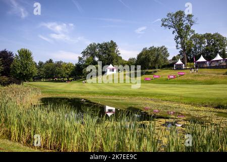 ©PHOTOPQR/LE DAUPHINE/Grégory YETCHMENIZA ; Évian-les-Bains ; 23/07/2021 ; Grégory YETCHMENIZA / LE DAUPHINE LIBERE / Photopqr EVIAN-LES-BAINS (HAUTE-SAVOIE) le 24 juillet 2021 die Almundi Evian Championship Round 3 - Evian, Frankreich, juli 24. 2021. Golf. Die Almundi Evian Championship Stockfoto