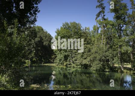 ©ERIC BALEDENT/MAXPPP - Château de Mehun-sur-Yèvre - 11/08/2021 Le château et le Parc de Mehun-sur-Yèvre - (c) 2021 Baledent/MaxPPP Stockfoto