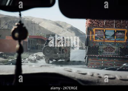 ©Adrien Vautier / Le Pictorium/MAXPPP - Adrien Vautier / Le Pictorium - 06/09/2021 - Afghanistan - UN groupe de talibans dans le Nord de l'Afghanistan. / 06/09/2021 - Afghanistan - Eine Gruppe von Taliban im Norden Afghanistans. Stockfoto