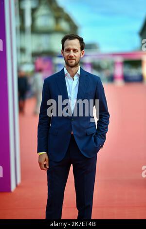 ©FRANCK CASTEL/MAXPPP - das Deauville American Film Festival 47. 2021. 2021.09.11. ABSCHLUSSFEIER DES DEAUVILLE AMERICAN FILM FESTIVAL 47TH. Les choses Humaines Premiere und Abschluss . benjamin Lavernhe Stockfoto