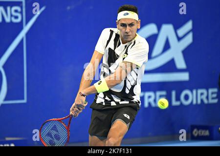 ©PHOTOPQR/REPUBLIQUE DU CENTRE/ERIC MALOT ; ; 27/09/2021 ; Orléans (Loiret-45) - Open de Tennis d'Orléans - Tournoi international ATP Challenger Tour 125 - Alejandro TABILO ( Chili) Stockfoto