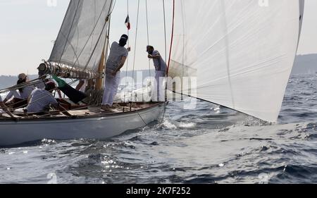 ©PHOTOPQR/NICE MATIN/Luc Boutria ; ; 30/09/2021 ; Regates les voiles de St Tropez Segelrennen in Saint Tropez, Frankreich, am 30. 2021. September Stockfoto