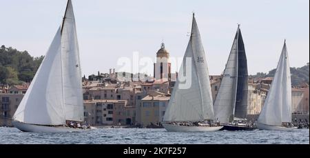 ©PHOTOPQR/NICE MATIN/Luc Boutria ; ; 30/09/2021 ; Regates les voiles de St Tropez Segelrennen in Saint Tropez, Frankreich, am 30. 2021. September Stockfoto