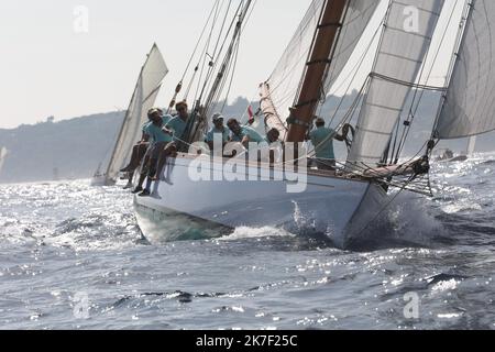 ©PHOTOPQR/NICE MATIN/Luc Boutria ; ; 30/09/2021 ; Regates les voiles de St Tropez Segelrennen in Saint Tropez, Frankreich, am 30. 2021. September Stockfoto