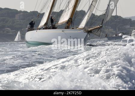 ©PHOTOPQR/NICE MATIN/Luc Boutria ; ; 30/09/2021 ; Regates les voiles de St Tropez Segelrennen in Saint Tropez, Frankreich, am 30. 2021. September Stockfoto