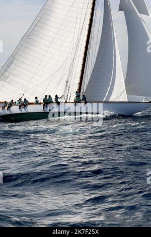 ©PHOTOPQR/NICE MATIN/Luc Boutria ; ; 30/09/2021 ; Regates les voiles de St Tropez Segelrennen in Saint Tropez, Frankreich, am 30. 2021. September Stockfoto