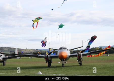 Thierry LARRET/MAXPPP. Festival Aeronautique. Ailes et Volcans Cervolix. Le 2 octobre 2021. Flugplatz Issoire Le Broc. Issoire (63). Abbildung Stockfoto