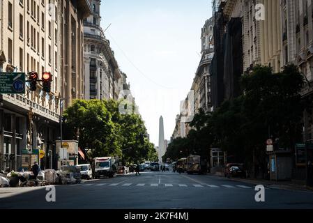 ©Alejo Manuel Avila/ Le Pictorium/MAXPPP - La vie dans les rues de la ville de Buenos Aires Pendant la pandemie de Coronavirus. Stockfoto