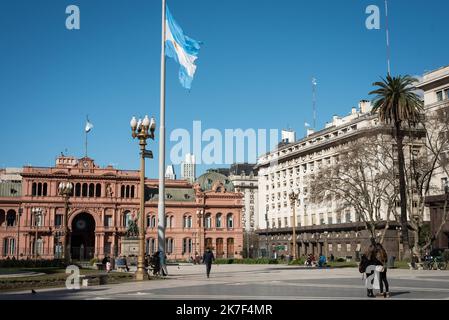 ©Alejo Manuel Avila/ Le Pictorium/MAXPPP - La vie dans les rues de la ville de Buenos Aires Pendant la pandemie de Coronavirus. Stockfoto