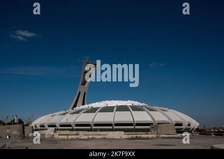 ©Michael Bunel / Le Pictorium/MAXPPP - Illustration du stade Olympique de Montreal. 7 Oktobre 2021. Montreal. Kanada. Stockfoto