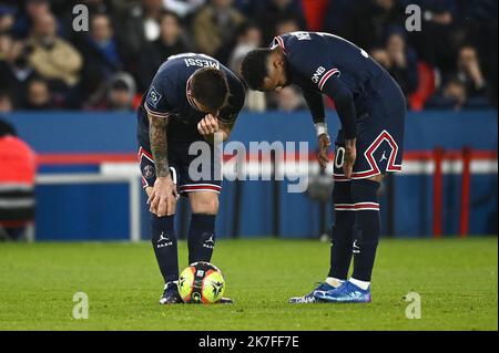 ©Julien Mattia / Le Pictorium/MAXPPP - PSG / LOSC Victoire du Paris Saint Germain (PSG) qui affrontait Lille (LOSC) au Parc des Princes, den 29. November 2021. Stockfoto