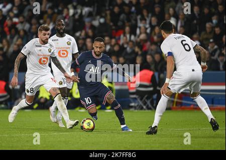 ©Julien Mattia / Le Pictorium/MAXPPP - PSG / LOSC Victoire du Paris Saint Germain (PSG) qui affrontait Lille (LOSC) au Parc des Princes, den 29. November 2021. Stockfoto