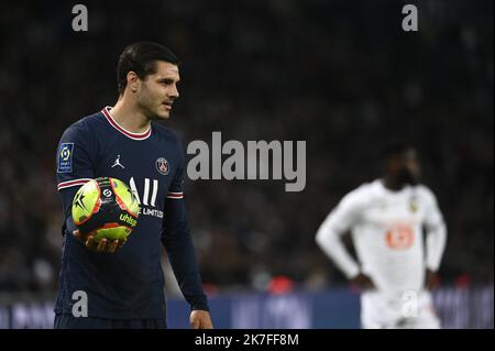 ©Julien Mattia / Le Pictorium/MAXPPP - PSG / LOSC Victoire du Paris Saint Germain (PSG) qui affrontait Lille (LOSC) au Parc des Princes, den 29. November 2021. Stockfoto